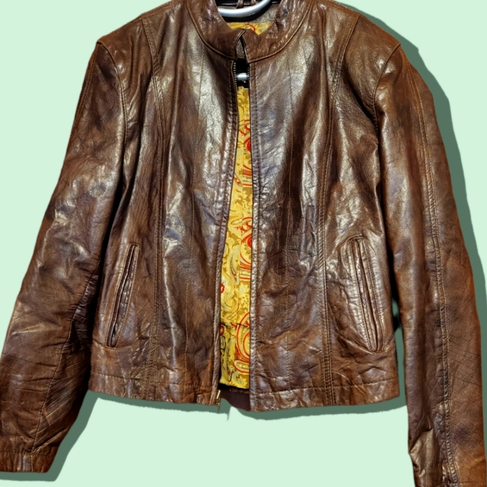 WILSONS Genuine leather brown jacket